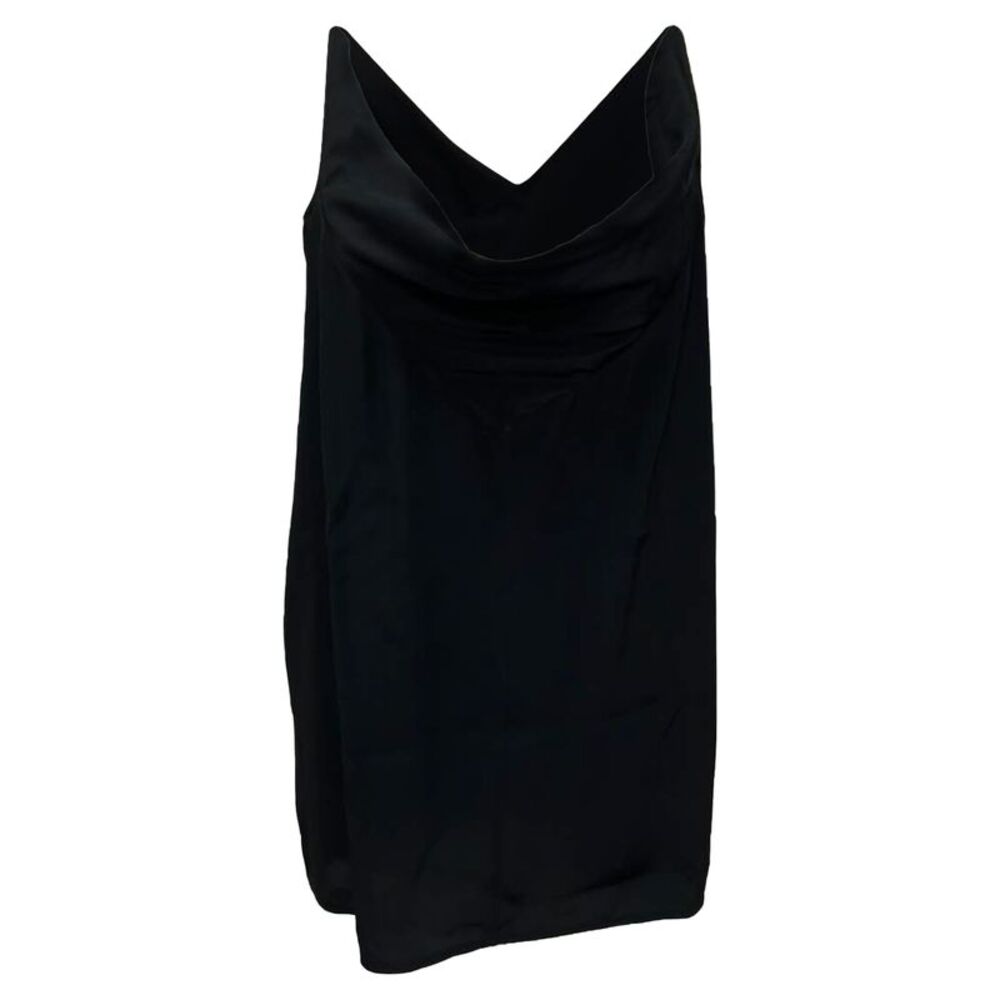 Rick Owens Cowl Neck Tank Top in Black Acetate